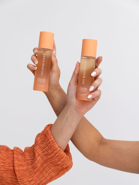 Two bottles of salt facial spray