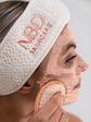 Removing clay mask with reusable pad