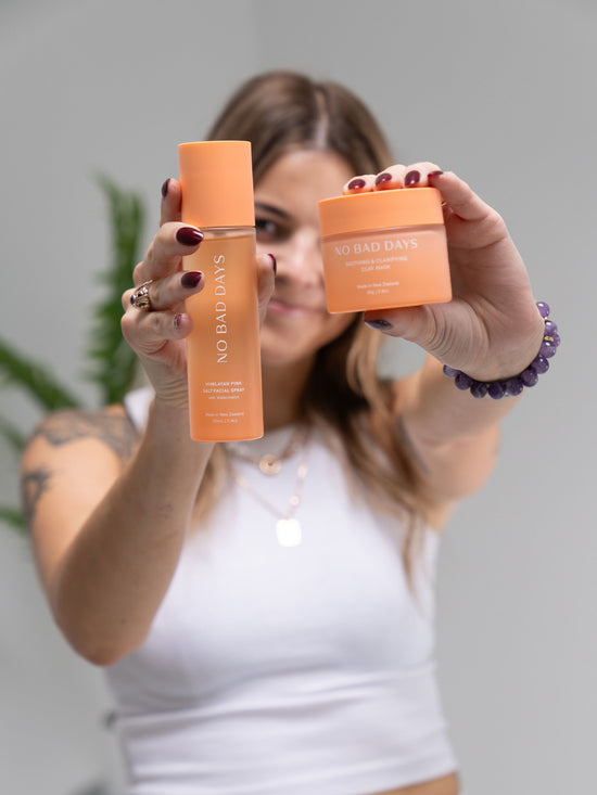 No Bad Days Spray and clay mask